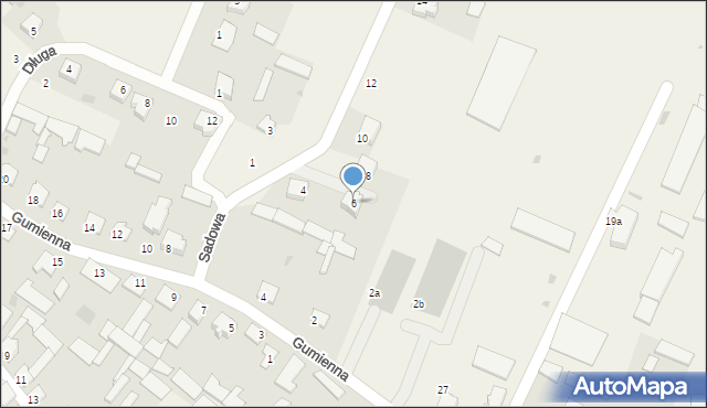 Radziłów, Sadowa, 6, mapa Radziłów