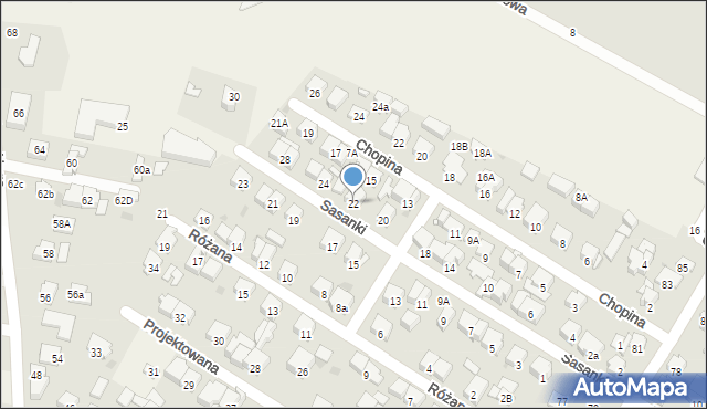 Raszyn, Sasanki, 22, mapa Raszyn