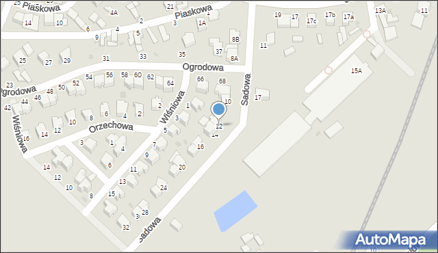 Rawa Mazowiecka, Sadowa, 12, mapa Rawa Mazowiecka