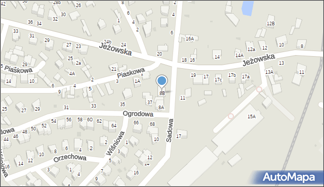Rawa Mazowiecka, Sadowa, 8B, mapa Rawa Mazowiecka