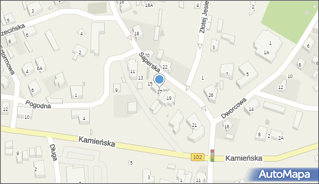 Rewal, Saperska, 17, mapa Rewal