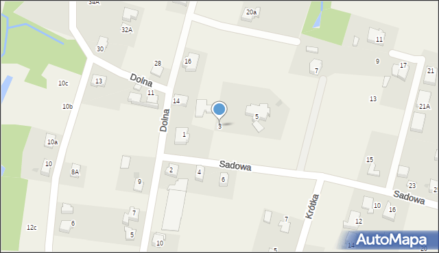 Roczyny, Sadowa, 3, mapa Roczyny