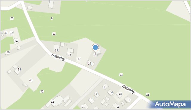 Ruda, Sapiehy Adama, kard., 21, mapa Ruda