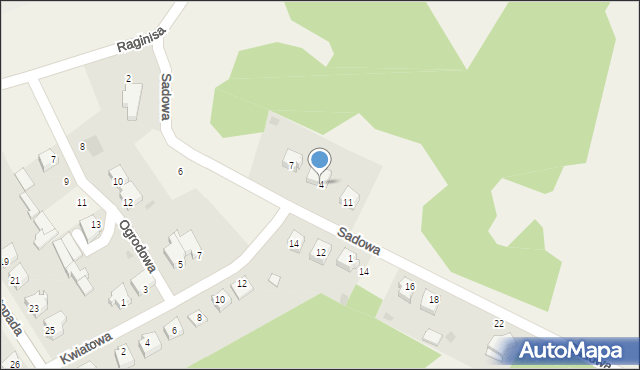 Rutki-Kossaki, Sadowa, 9, mapa Rutki-Kossaki