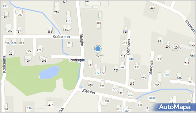 Rybarzowice, Sadowa, 3a, mapa Rybarzowice