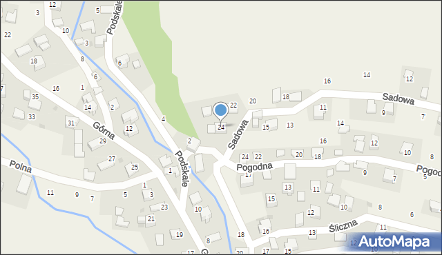 Rybna, Sadowa, 24, mapa Rybna