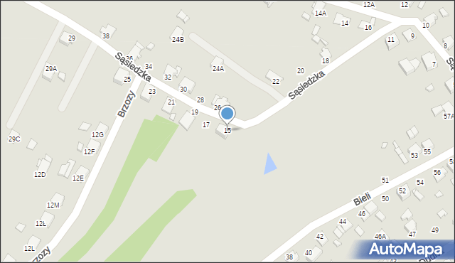 Rybnik, Sąsiedzka, 15, mapa Rybnika