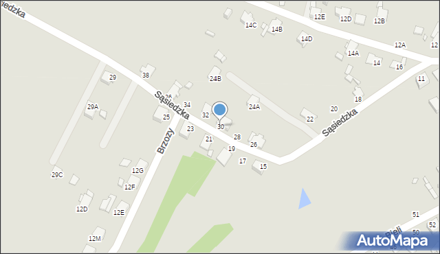 Rybnik, Sąsiedzka, 30, mapa Rybnika