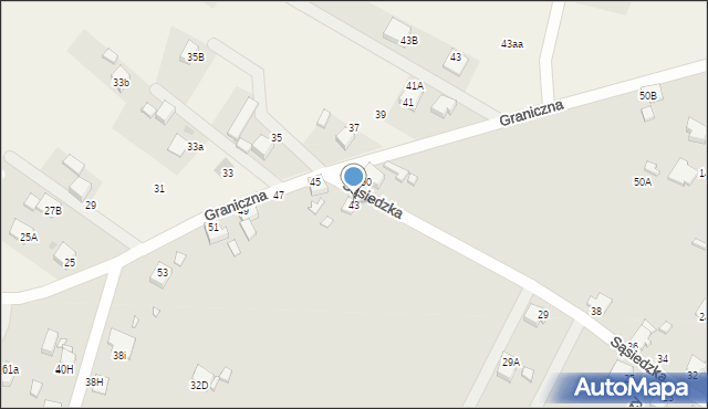 Rybnik, Sąsiedzka, 43, mapa Rybnika