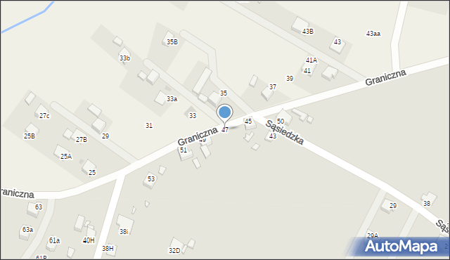 Rybnik, Sąsiedzka, 47, mapa Rybnika