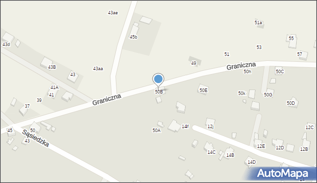 Rybnik, Sąsiedzka, 50B, mapa Rybnika