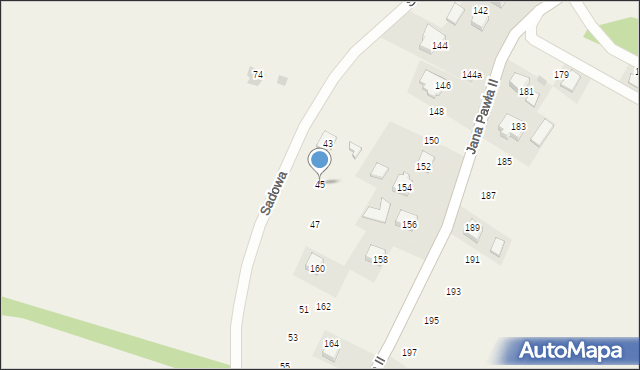 Ryczów, Sadowa, 45, mapa Ryczów