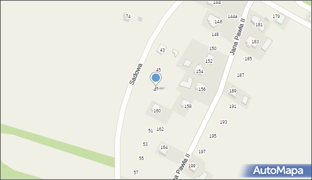 Ryczów, Sadowa, 47, mapa Ryczów