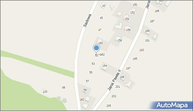 Ryczów, Sadowa, 51, mapa Ryczów