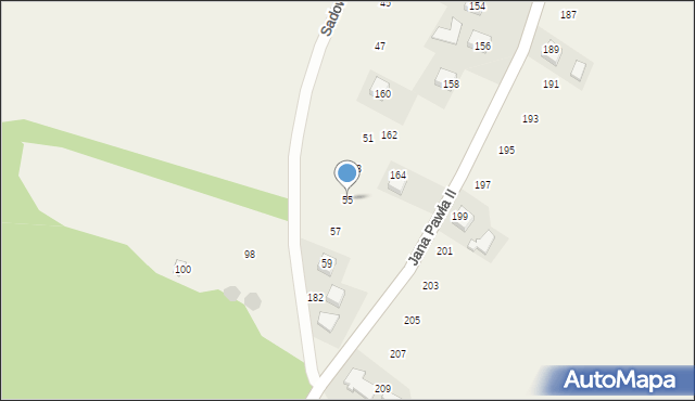 Ryczów, Sadowa, 55, mapa Ryczów