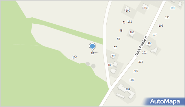 Ryczów, Sadowa, 98, mapa Ryczów