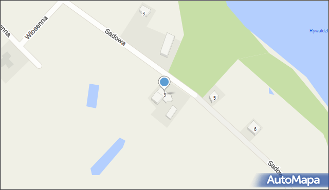 Rywałd, Sadowa, 3, mapa Rywałd