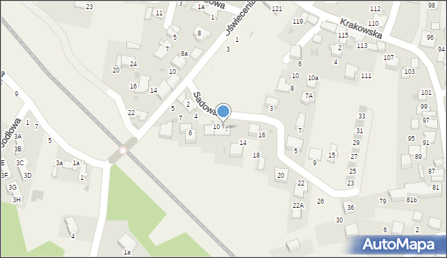 Rząska, Sadowa, 12, mapa Rząska