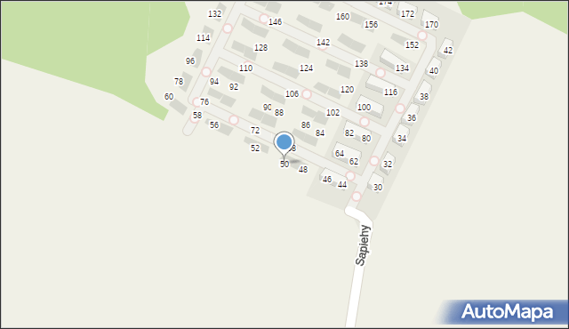 Rząska, Sapiehy Adama, kard., 50, mapa Rząska