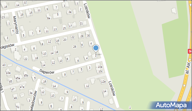 Rzeszów, Saperów, 2, mapa Rzeszów
