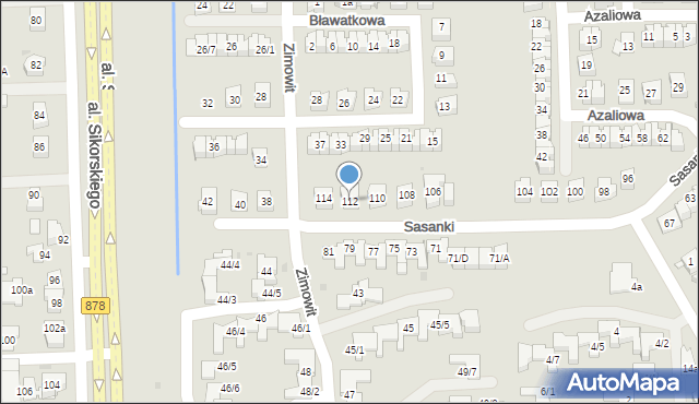 Rzeszów, Sasanki, 112, mapa Rzeszów