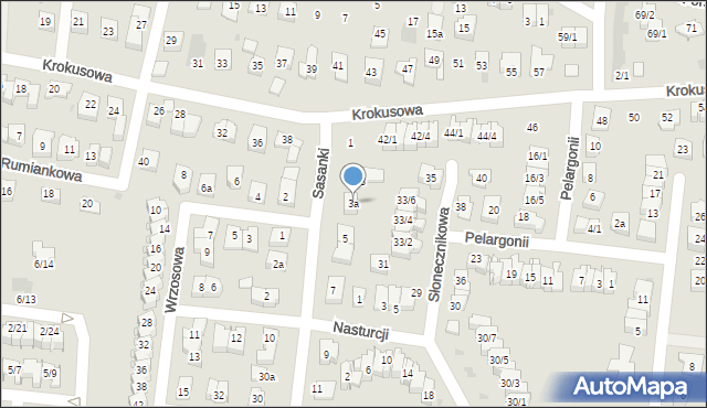 Rzeszów, Sasanki, 3a, mapa Rzeszów