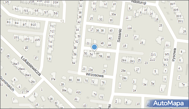 Rzeszów, Sasanki, 56, mapa Rzeszów