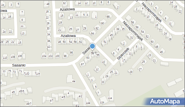 Rzeszów, Sasanki, 59, mapa Rzeszów