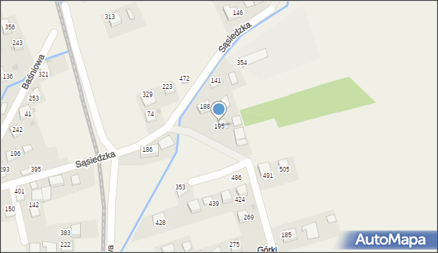 Rzozów, Sąsiedzka, 44, mapa Rzozów