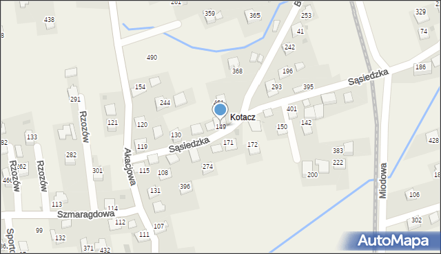 Rzozów, Sąsiedzka, 9, mapa Rzozów