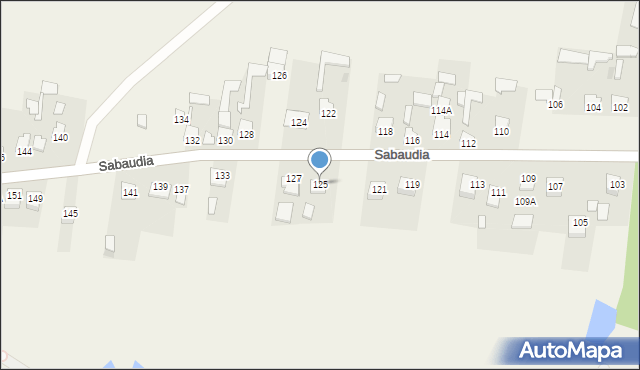 Sabaudia, Sabaudia, 125, mapa Sabaudia