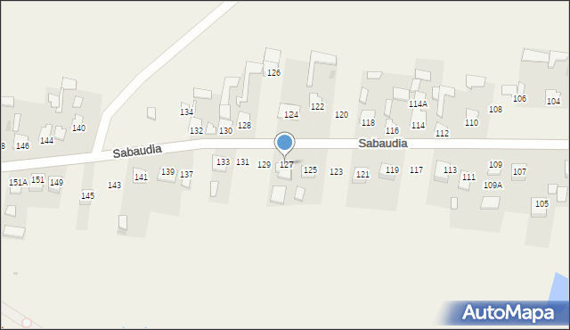 Sabaudia, Sabaudia, 127, mapa Sabaudia