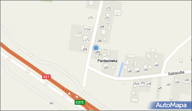 Sabaudia, Sabaudia, 164A, mapa Sabaudia