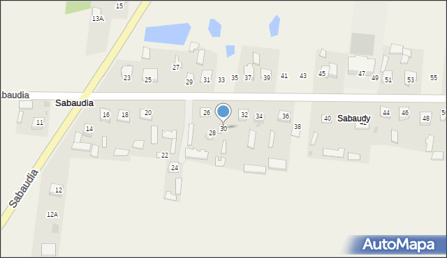 Sabaudia, Sabaudia, 30, mapa Sabaudia