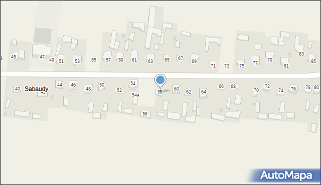 Sabaudia, Sabaudia, 58, mapa Sabaudia