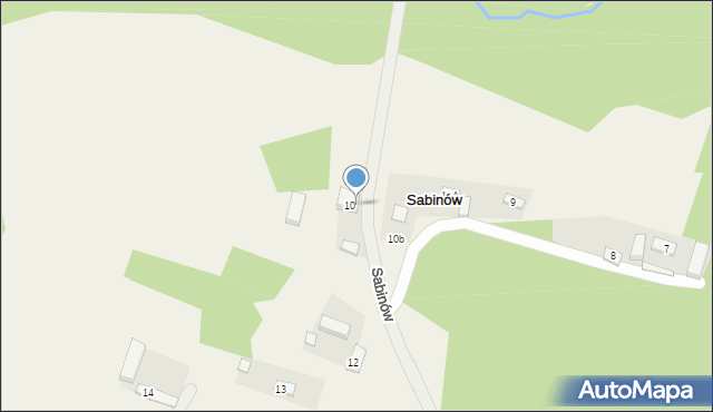 Sabinów, Sabinów, 11, mapa Sabinów