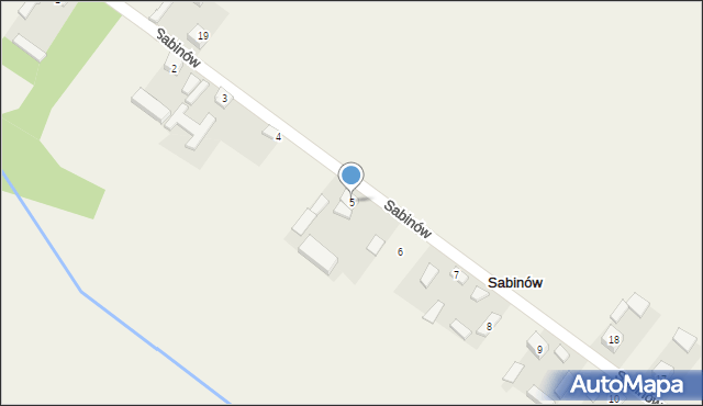 Sabinów, Sabinów, 5, mapa Sabinów