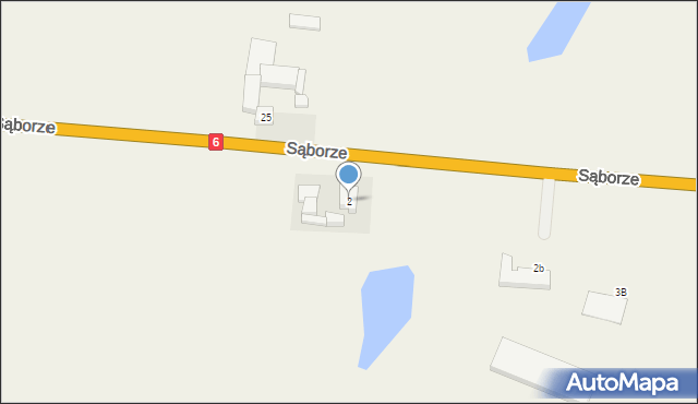 Sąborze, Sąborze, 2, mapa Sąborze