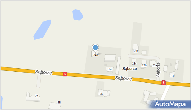Sąborze, Sąborze, 24a, mapa Sąborze