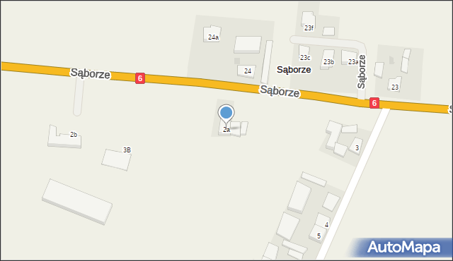 Sąborze, Sąborze, 2a, mapa Sąborze