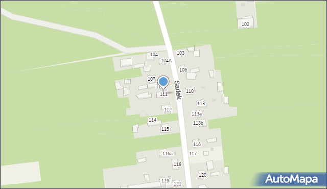 Sadek, Sadek, 111, mapa Sadek