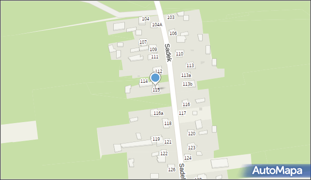 Sadek, Sadek, 115, mapa Sadek