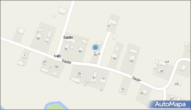 Sadki, Sadki, 81, mapa Sadki