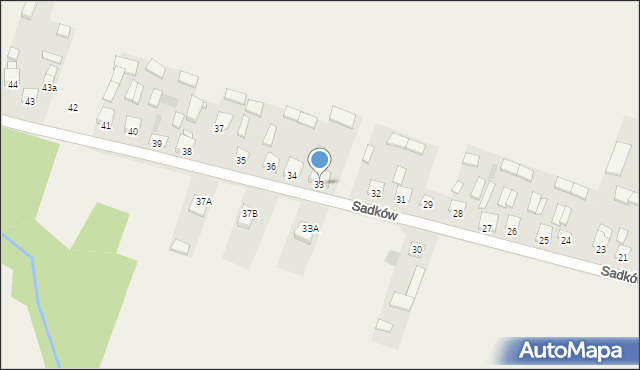 Sadków, Sadków, 33, mapa Sadków