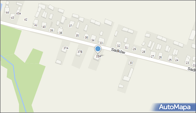 Sadków, Sadków, 33A, mapa Sadków