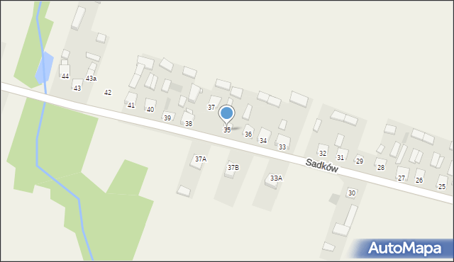 Sadków, Sadków, 35, mapa Sadków