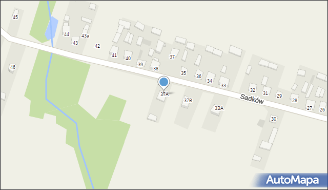 Sadków, Sadków, 37A, mapa Sadków