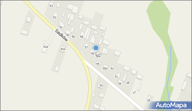 Sadków, Sadków, 56b, mapa Sadków