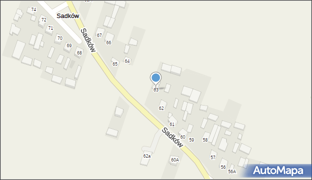 Sadków, Sadków, 63, mapa Sadków