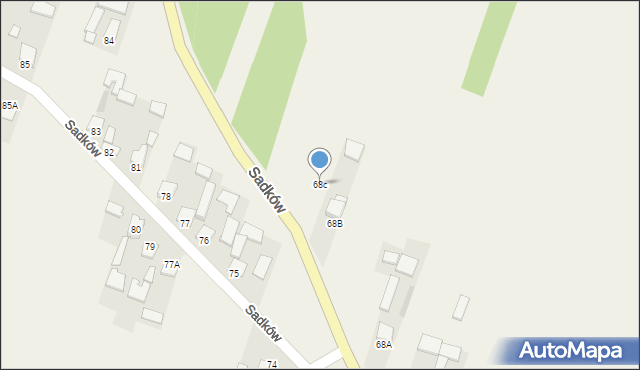 Sadków, Sadków, 68c, mapa Sadków